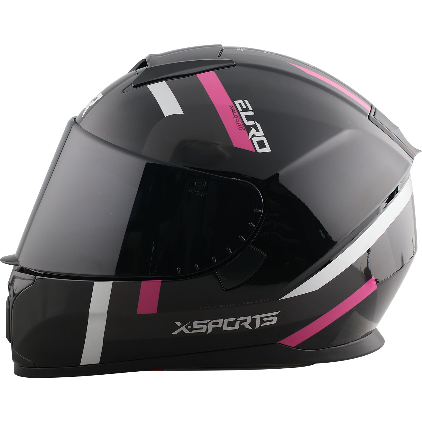 Casco x-sports integral M66 Euro Negro Rosado Brillante