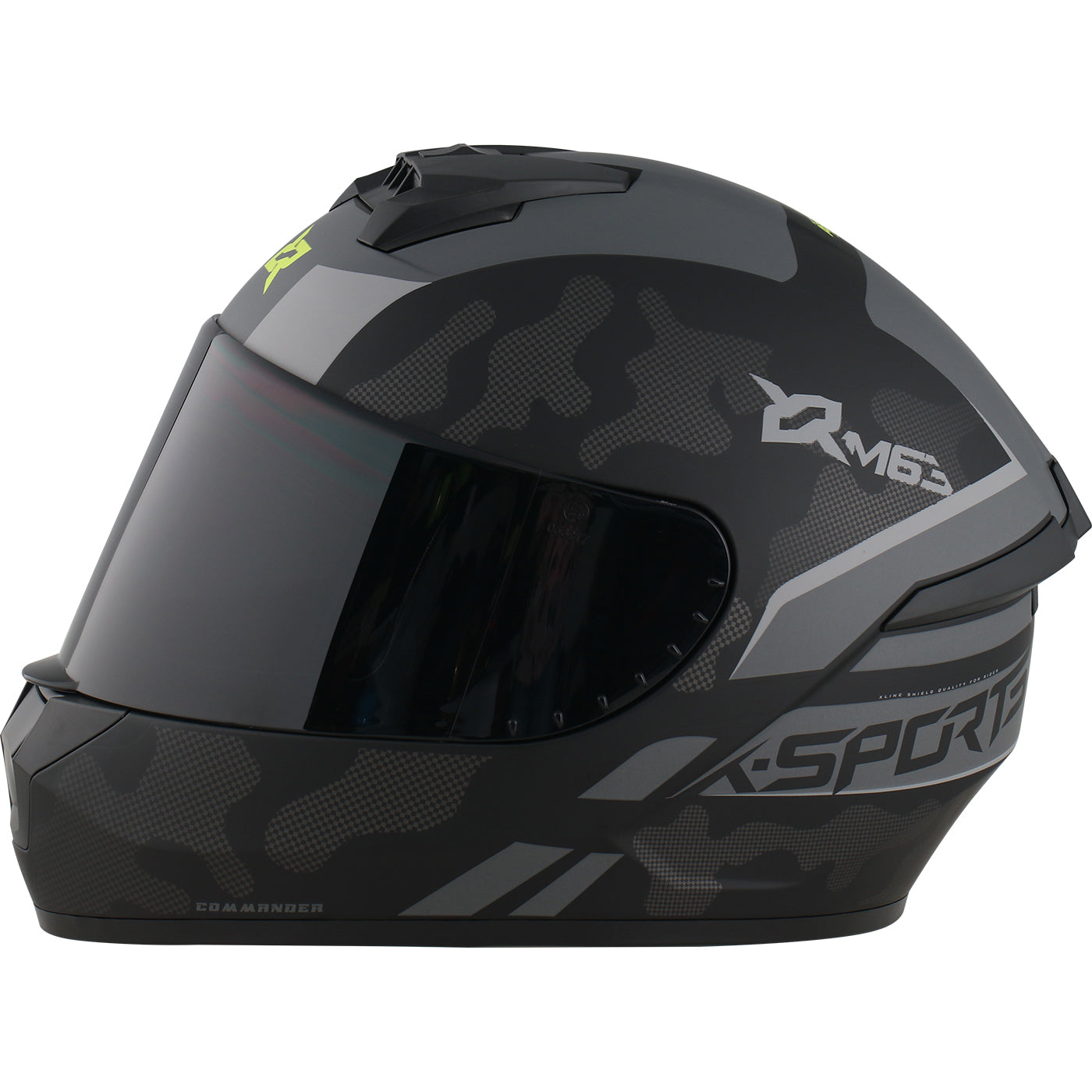Casco x-sports integral M63 Comander Negro Gris Mate
