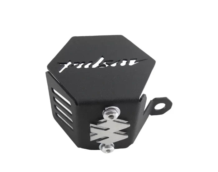 Protector Bomba Freno Trasero - PULSAR - Negro y Cromo