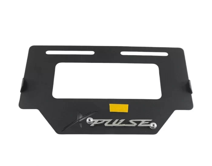 Portaplaca metalico XPULSE - negro y cromo