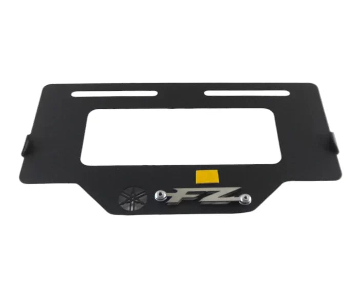 Portaplaca metalico FZ - negro y cromo