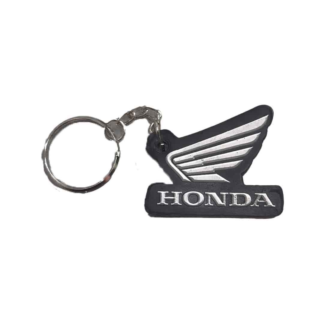 Llavero sencillo Logotipo Honda - Negro Blanco