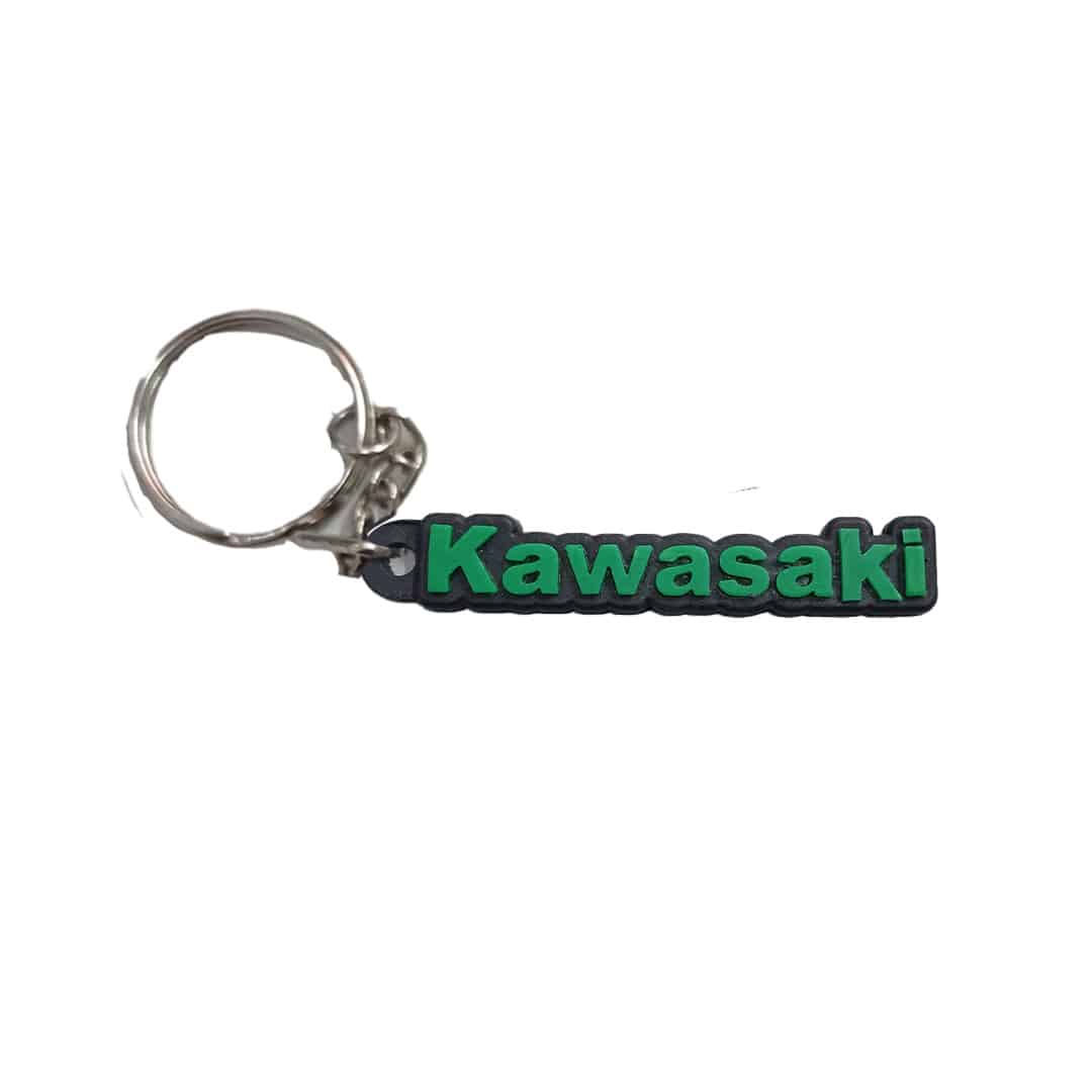 Llavero sencillo Logotipo Kamasaki - Negro Verde