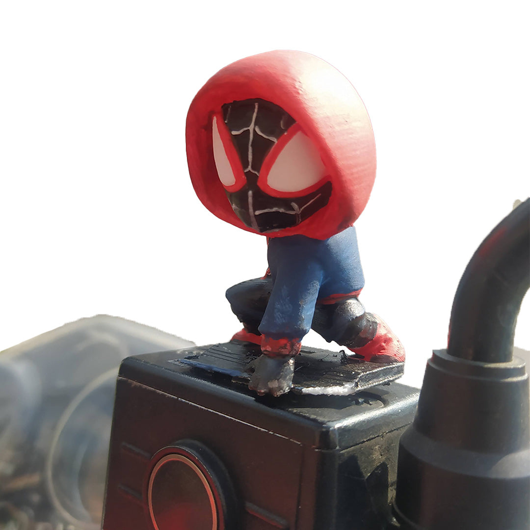 Miles Morales Spiderman - Figura Miniatura - Accesorio para moto/bici