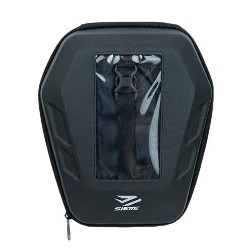 Maletin Tank Bag Rigido Gris - Porta Impermeables + Reflectivo