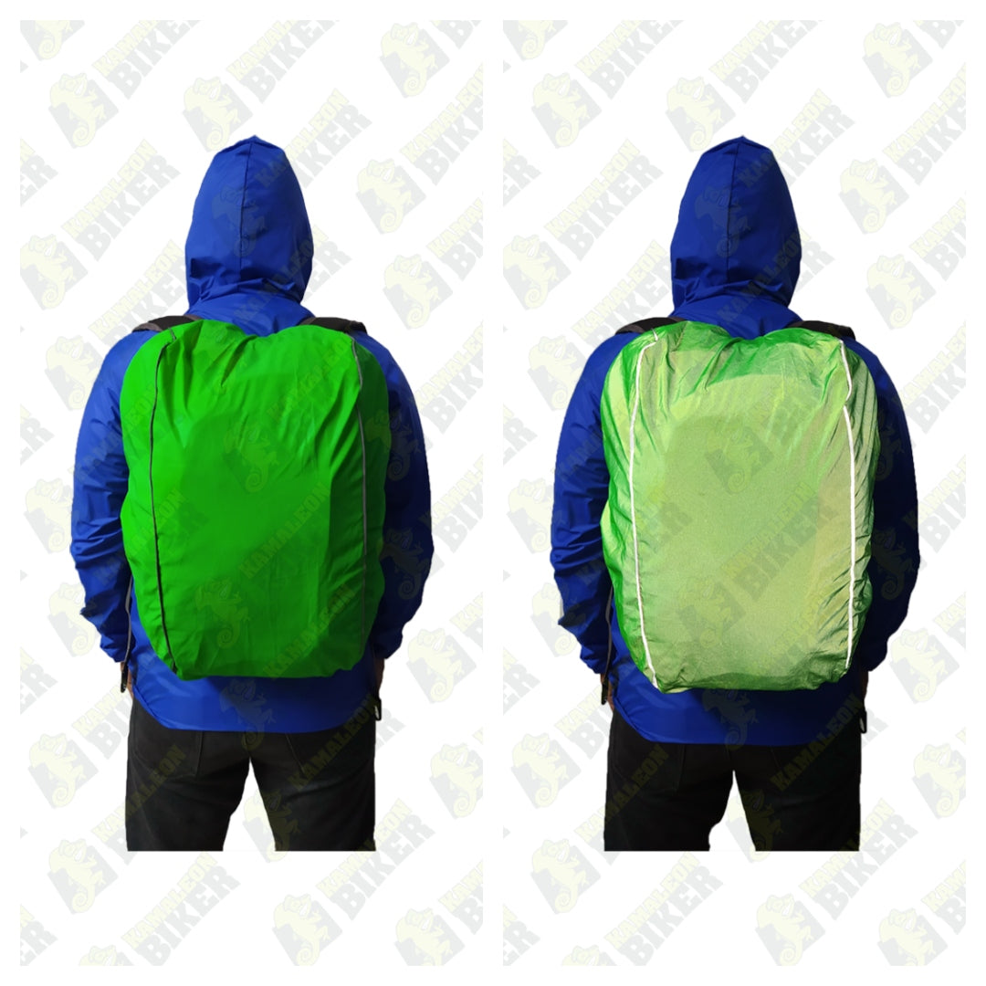 Forro Cubre Maleta Combinado Semimpermeable y Reflectivo - Reflectivo Verde