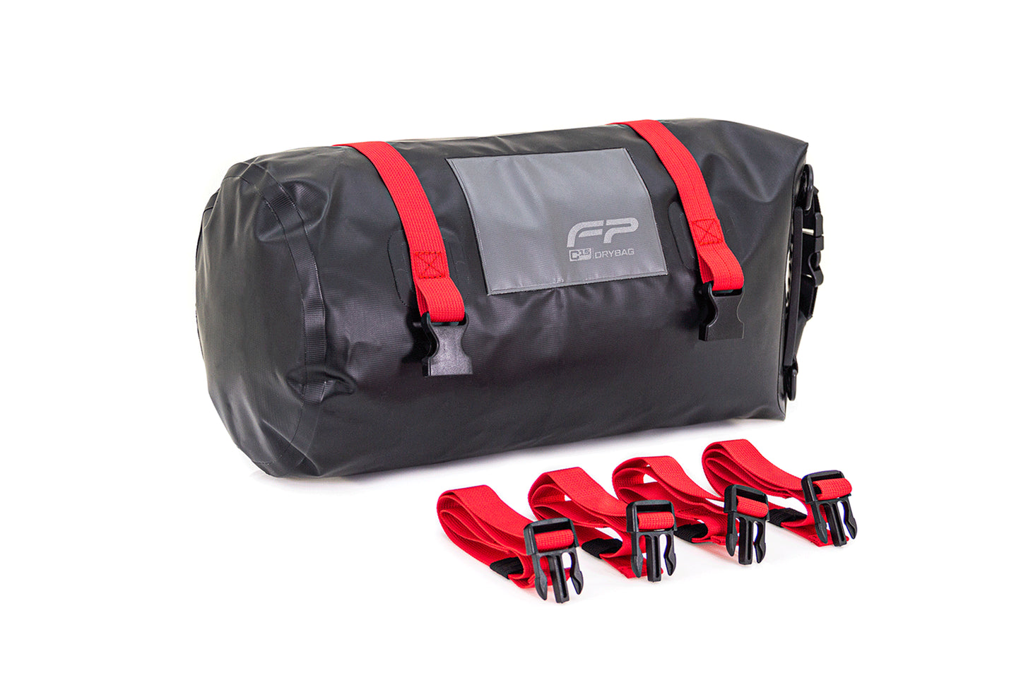 Maleta Impermeable FireParts Drybag C25 Negro Rojo - Referencia FP