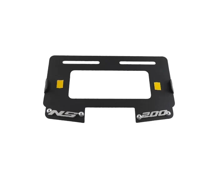 Portaplaca metalico Pulsar NS 200 - negro y cromo - traga luz
