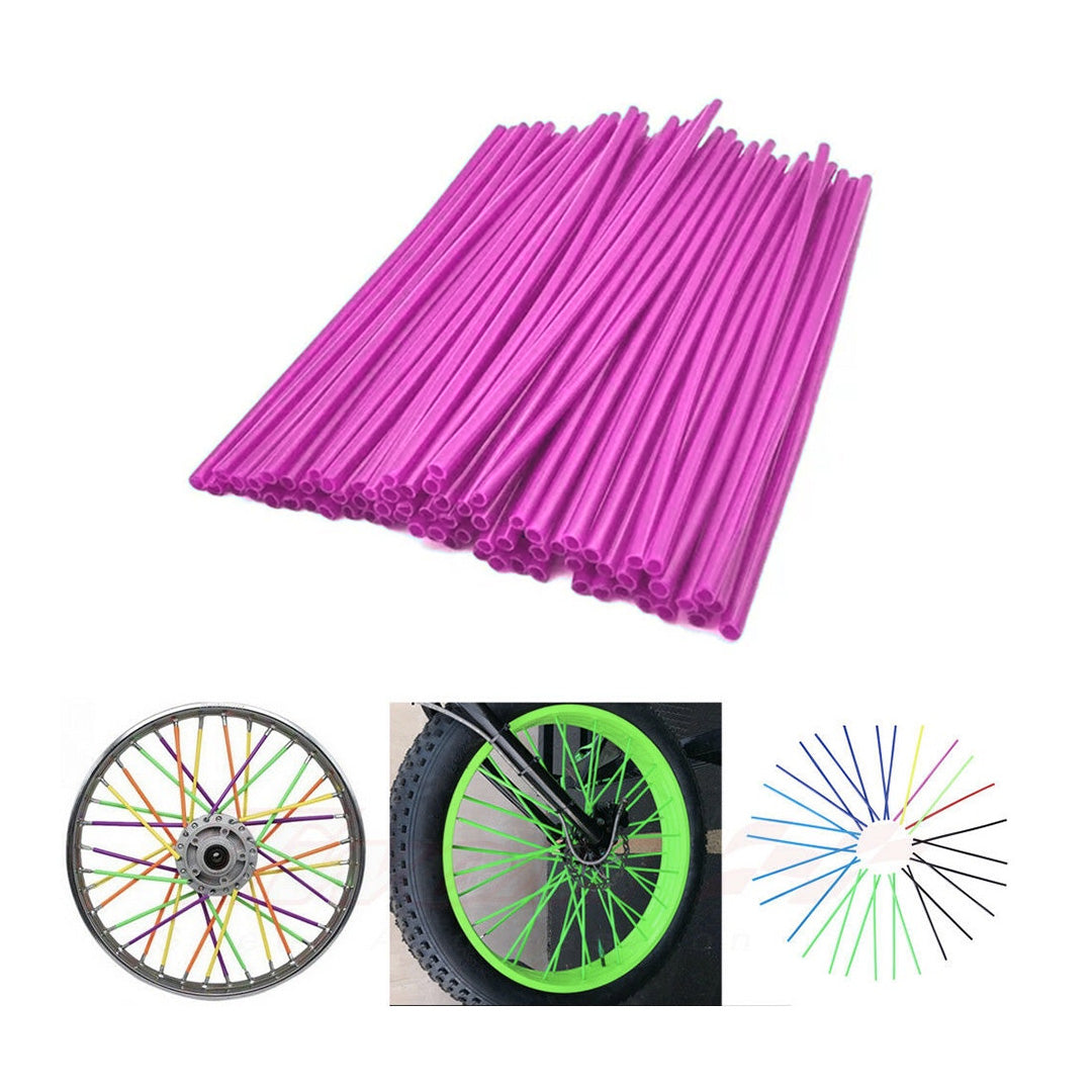 Cubre Radios / Pitillos Para Moto O Bicicleta - Color Fucsia