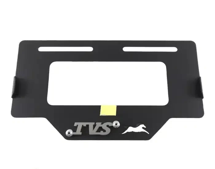 Portaplaca metalico TVS - negro y cromo