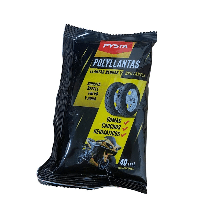 Renovador de Llantas Polyllantas Pysta Sachet 40ml (LIQUIDO/CREMA)