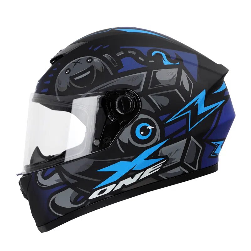 Casco X One Integral 500 GT Charger Negro Azul Mate