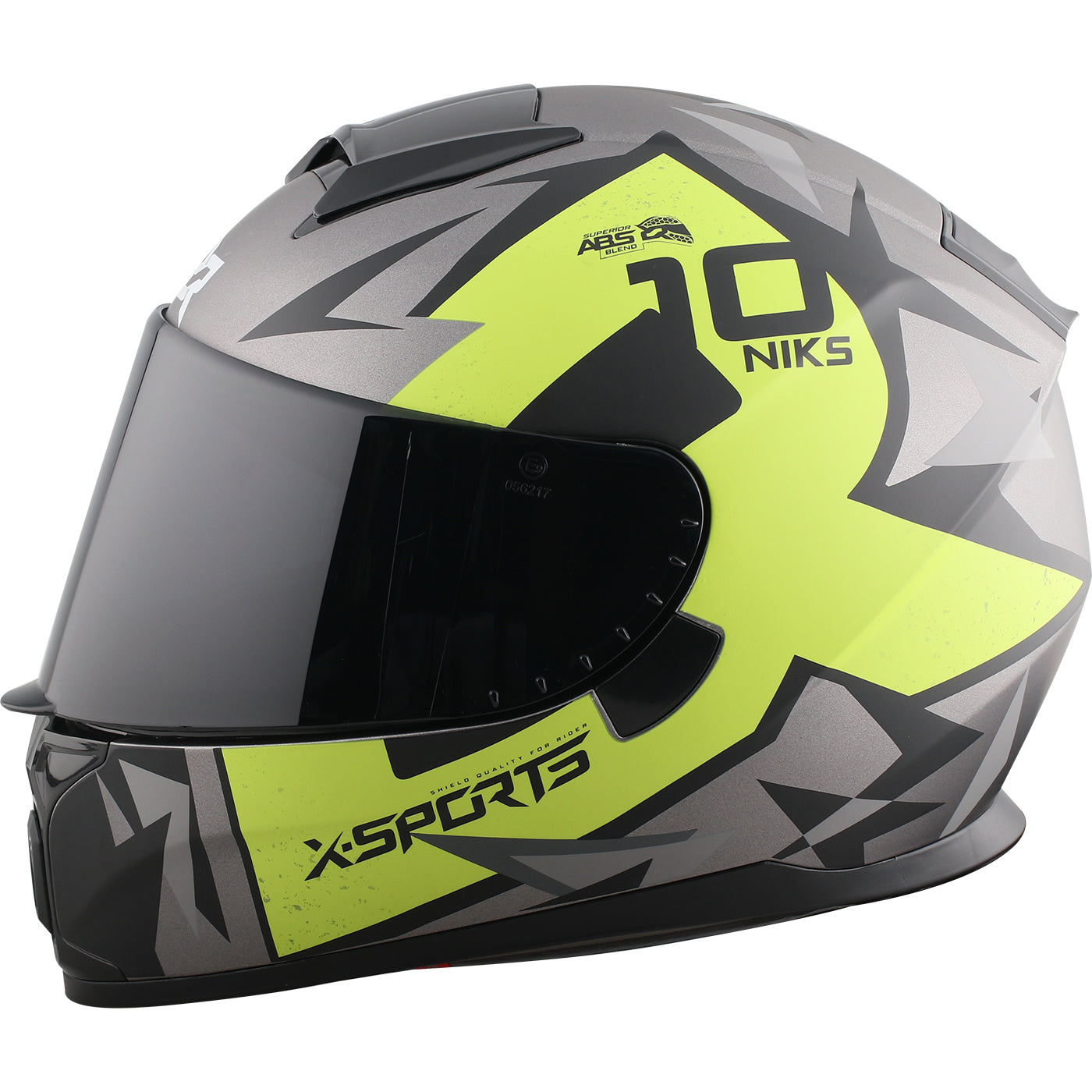 Casco x-sports integral M66 Ioniks Gris Amarillo Mate