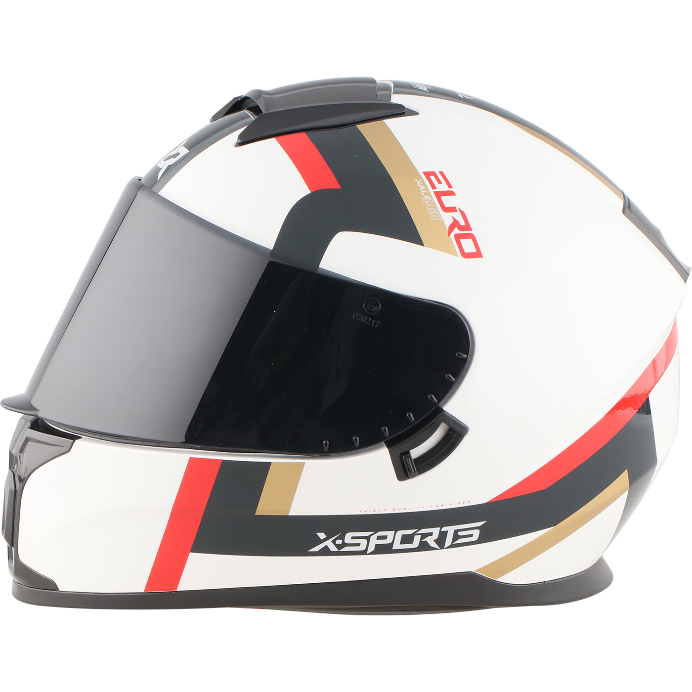Casco x-sports integral M66 Euro Blanco Azul Brillante