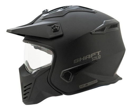Casco Shaft Abierto 225 Solid Negro Mate