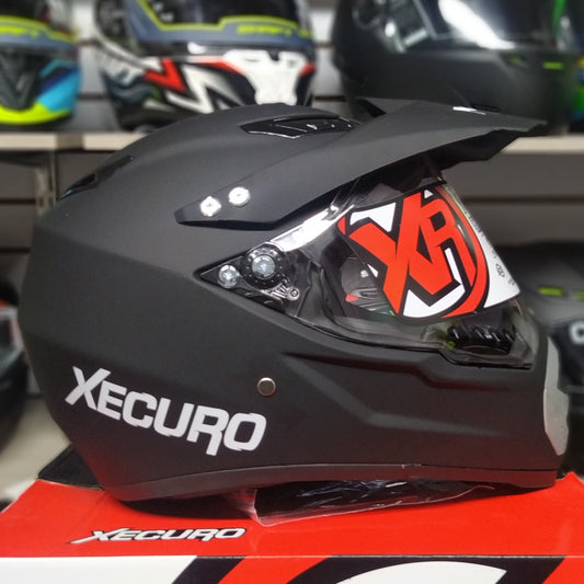 Casco Xecuro 805 Negro Mate Multiproposito Motocross