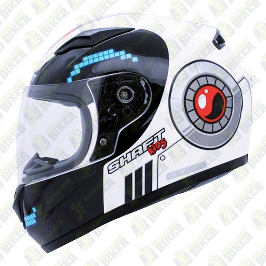 Casco Niño Infantil Shaft integral 529-8 Robot boy Azul Brillante Talla YM (49-50cm)