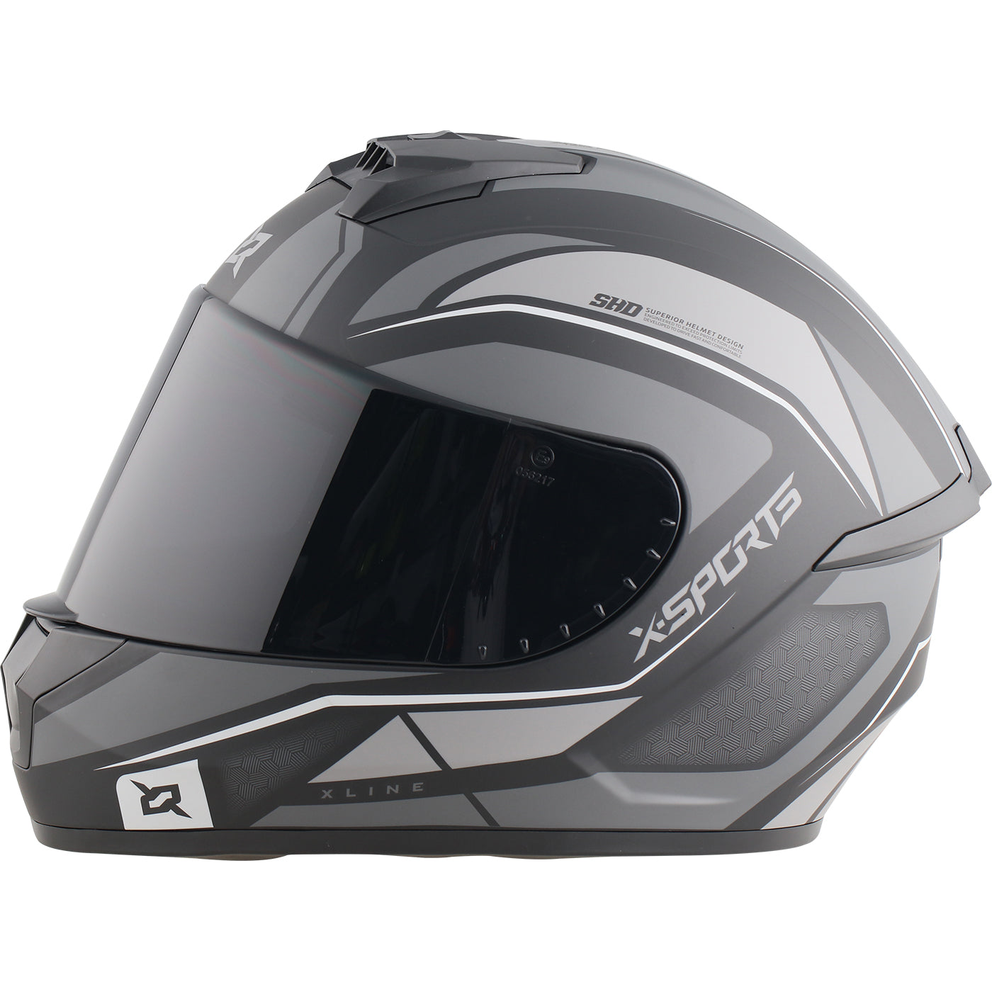 Casco x-sports integral M63 Broker Negro Gris Mate