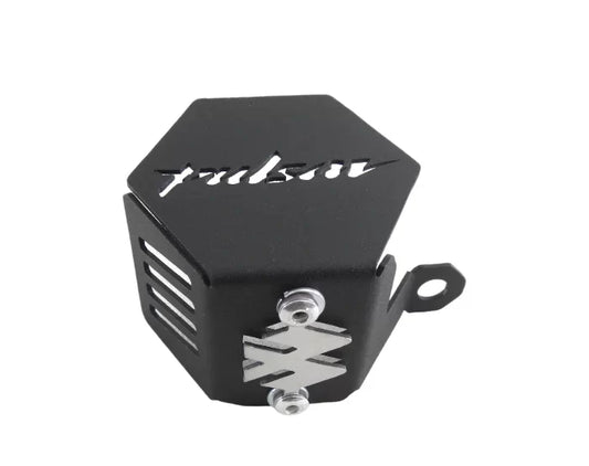 Protector Bomba Freno Trasero - PULSAR - Negro y Cromo