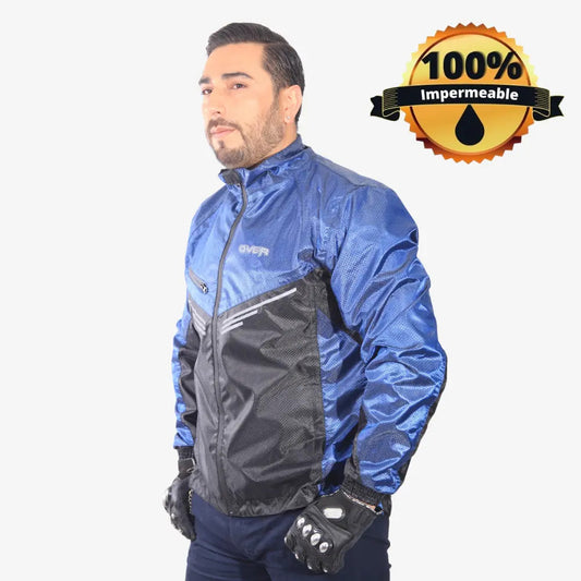 Chaqueta Impermeable Térmica Polar - Azul Petrolizado