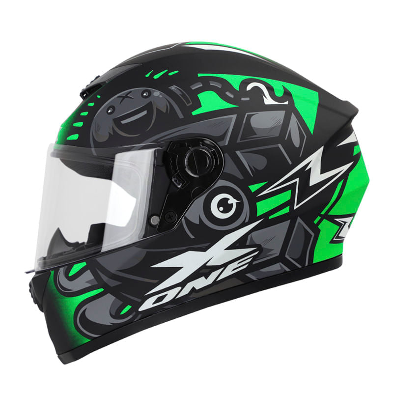 Casco X One Integral 500 GT Charger Negro Verde Mate