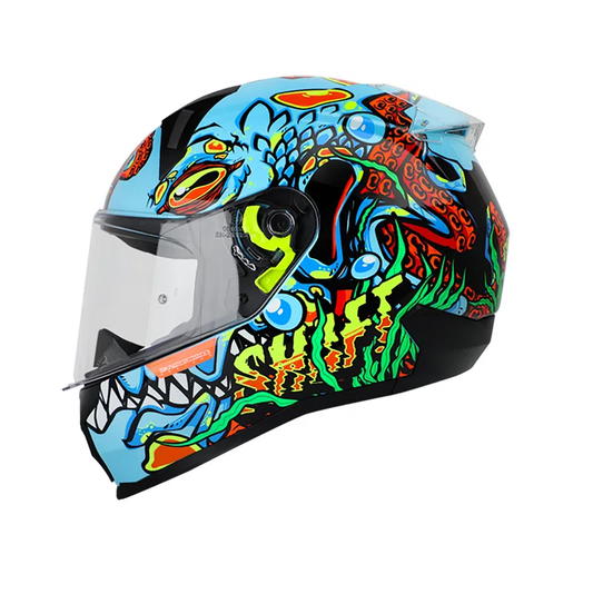 Casco Shaft integral 560 Crackend - Azul
