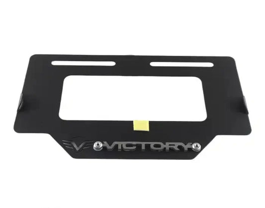 Portaplaca metalico VICTORY - negro y cromo