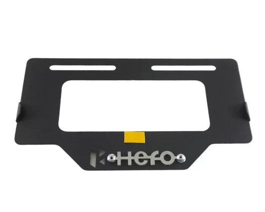 Portaplaca metalico HERO - negro y cromo