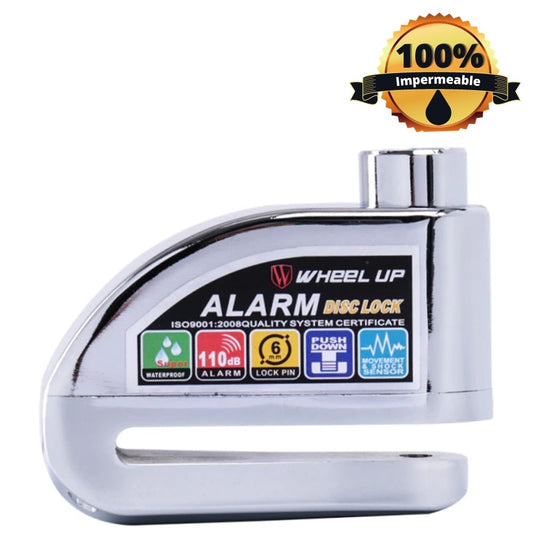 Candado Con Alarma Plateado - Pesado
