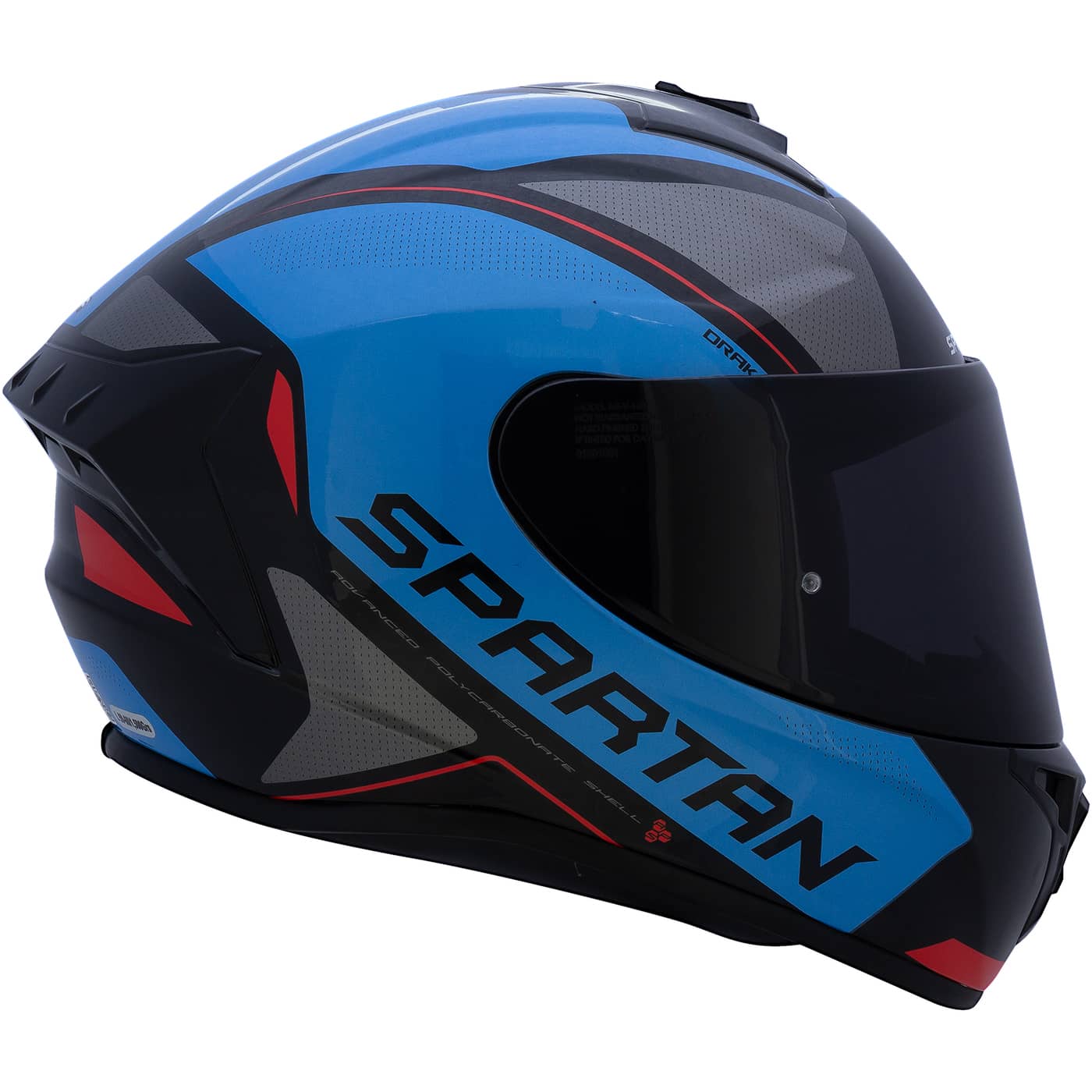 Casco Spartan Draken Gear Azul Brillante