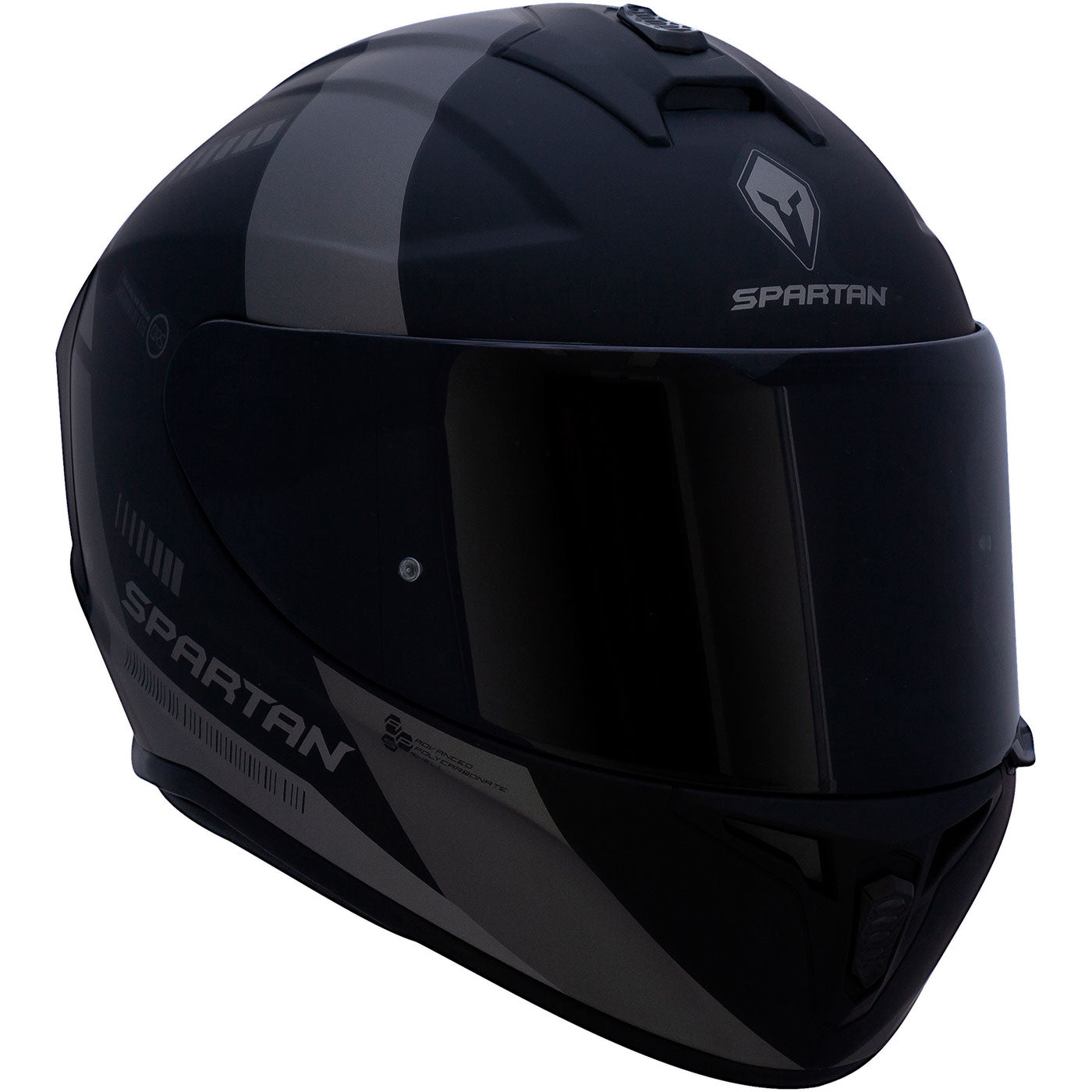 Casco Spartan Draken MP4  Negro Gris Mate