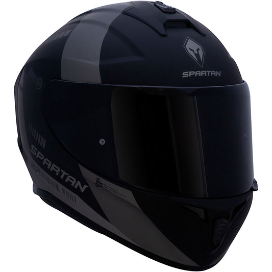 Casco Spartan Draken MP4  Negro Gris Mate