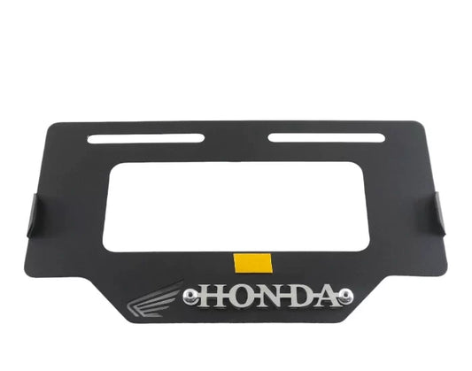 Portaplaca metalico HONDA - negro y cromo