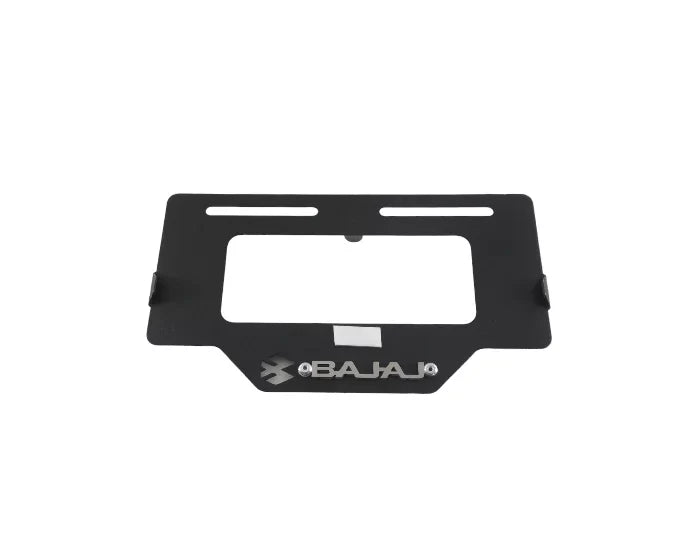 Portaplaca metalico BAJAJ - negro y cromo