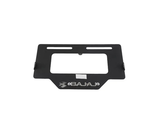 Portaplaca metalico BAJAJ - negro y cromo
