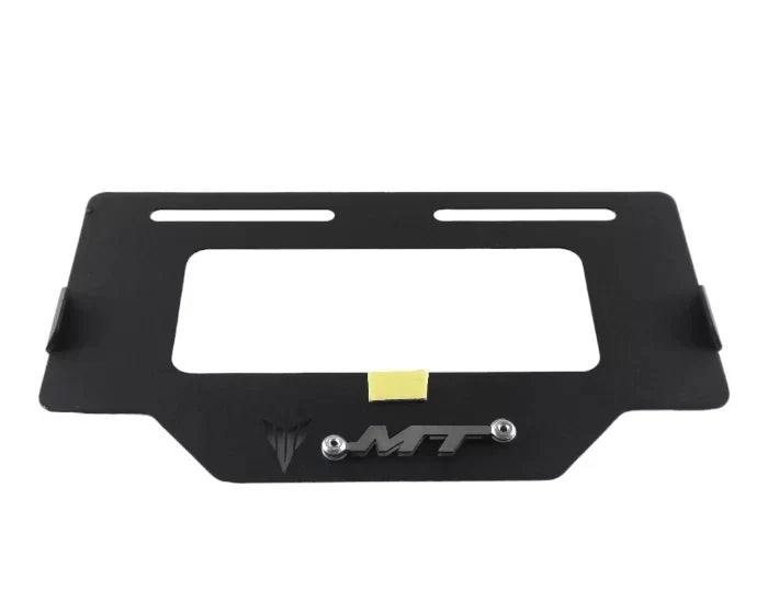 Portaplaca metalico MT - negro y cromo