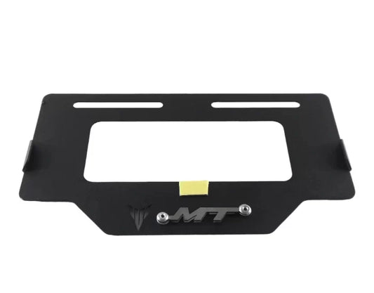 Portaplaca metalico MT - negro y cromo