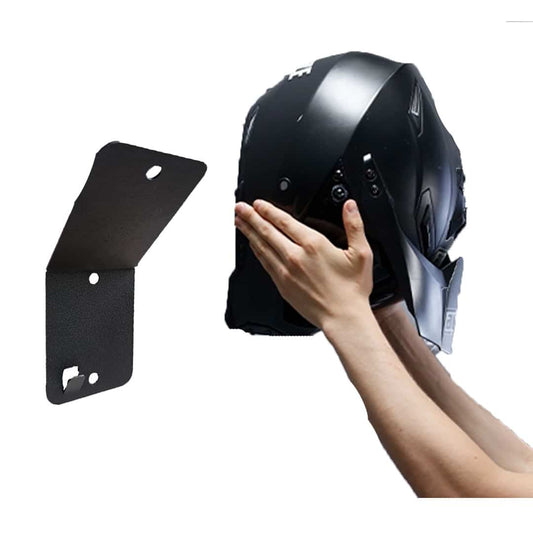 Soporte de 1 casco para pared - metalico color negro