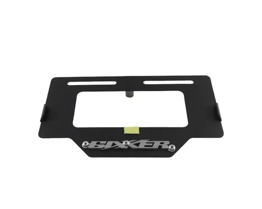 Portaplaca metalico Gixxer - negro y cromo