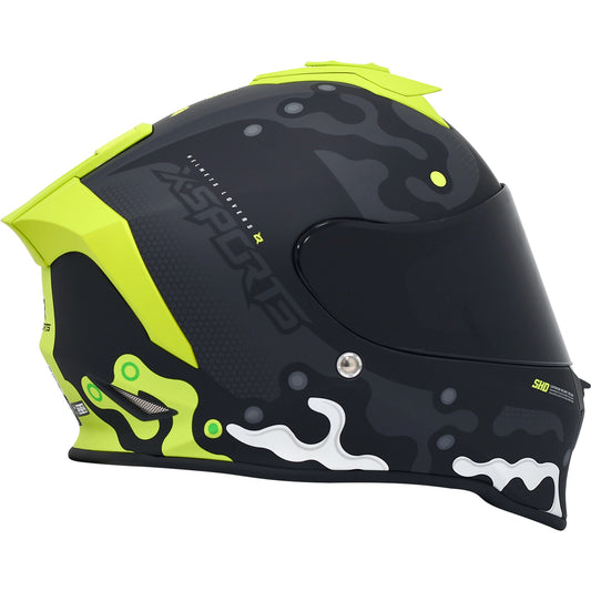Casco x-sports integral V151 Elementi Gris Amarillo Mate