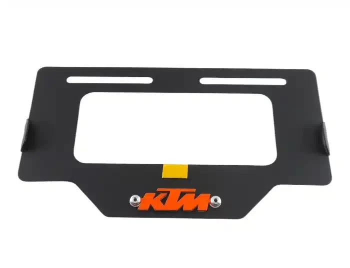Portaplaca metalico KTM - negro y naranja