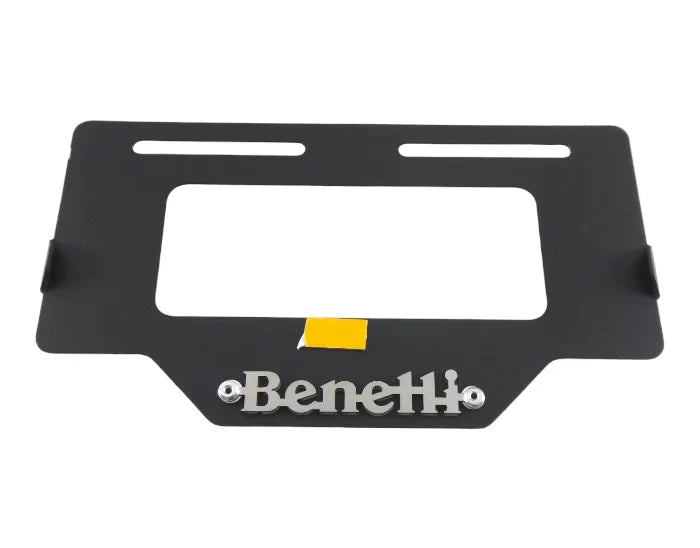 Portaplaca metalico BENELLI - negro y cromo
