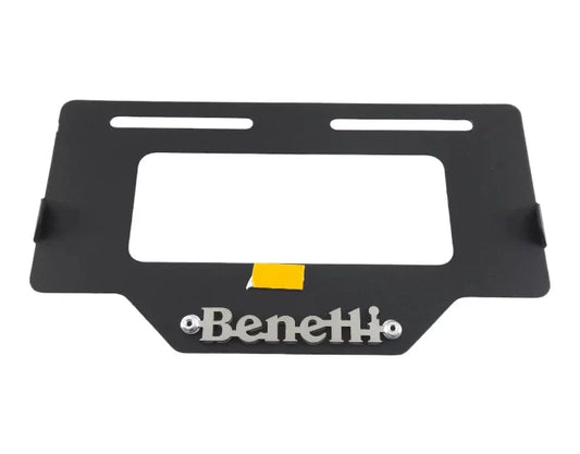 Portaplaca metalico BENELLI - negro y cromo