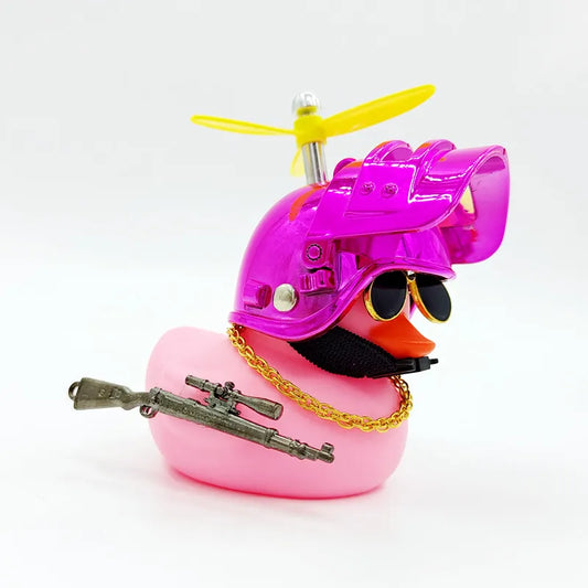 Pato Rosado - Figura Miniatura - Accesorio para moto/bici - Casco Fucsia