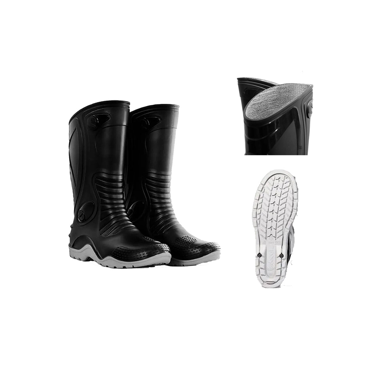 Botas de caucho para motociclista - suela gris - ref. Dakar