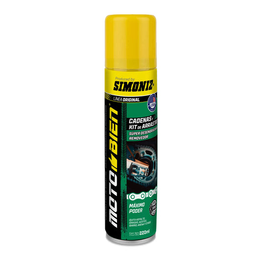 Limpiador Desengrasante de Cadenas 220ml SIMONIZ MOTOBIEN (cadenas y kit de arrastre)