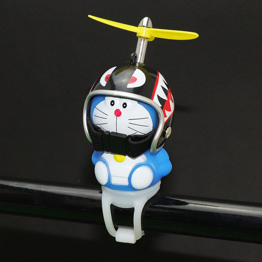 Doraemon - Figura Miniatura - Accesorio para moto/bici - Casco Negro