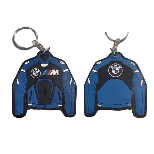 Llavero tipo Chaqueta BMW - Negro Azul Blanco