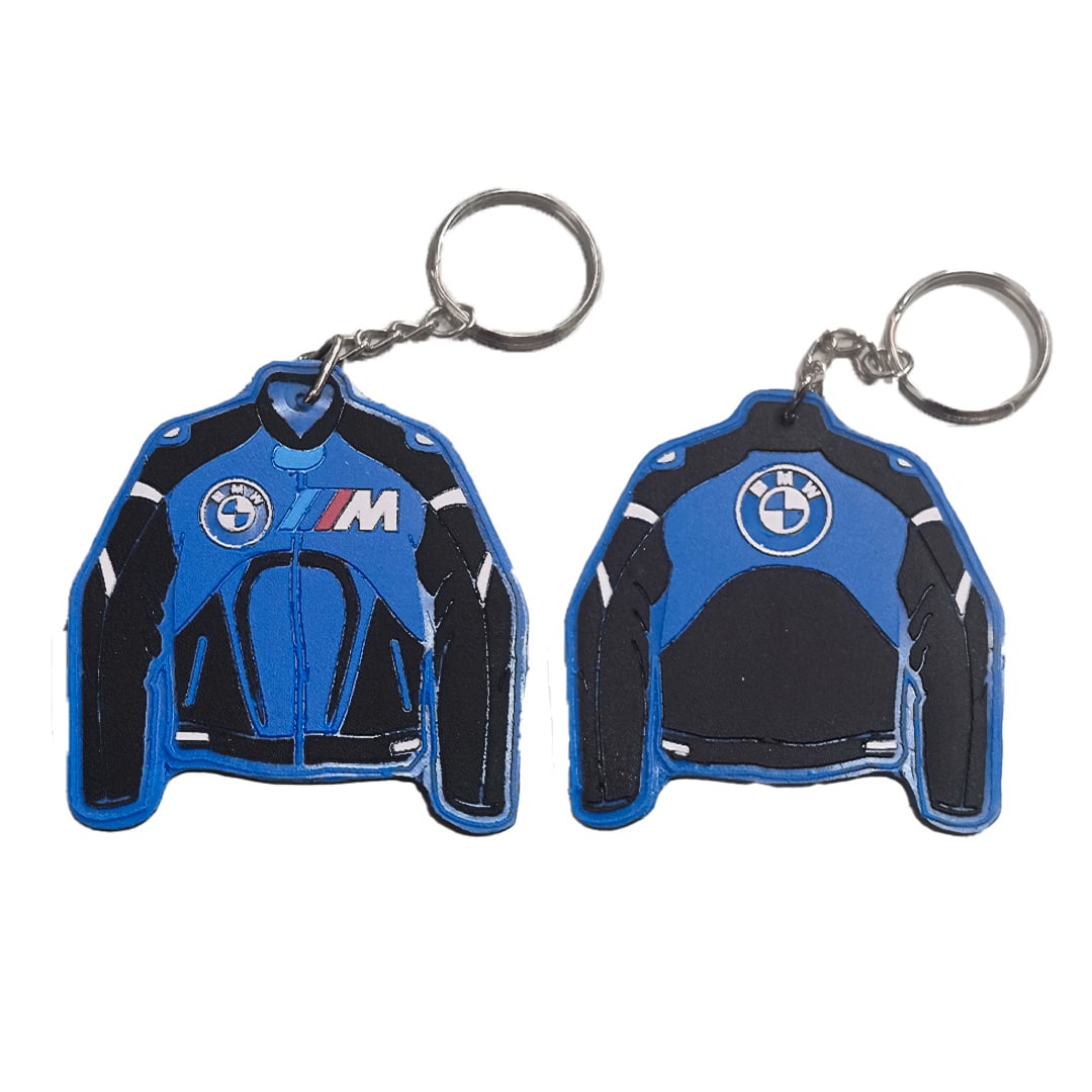Llavero tipo Chaqueta BMW - Azul Negro Blanco