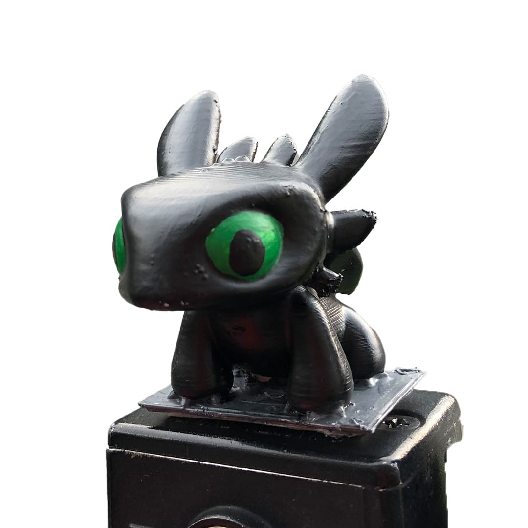 Chimuelo / Furia Nocturna / Como entrenar a tu dragon - Figura Miniatura - Accesorio para moto/bici